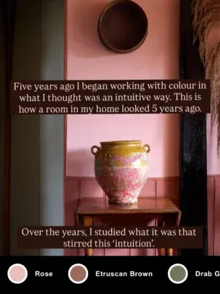 Four years ago, in August 2022, a photograph of a colour combination I put together at home won Colour of the Month in Homes & Gardens for @edwardbulmerpaint . 

The inspiration for the colours felt intuitively right. I knew I wanted the warmth of Ligurian buildings in this north facing room, but I also felt conflicted about the building being a Georgian cottage so I figured something between a Suffolk pink and Liguria would work. This confusion was prompted by a lack of clarity about my aesthetic narrative.

However, what is relevant about this image is not the story but the combination of colours. 

The following three years involved much soul searching, analysis of my natural colour biases and gaining clarity about where my strengths were rooted. And when you begin to open that door, a whole world of colour unfolds before your eyes, in your heart, and in your logic. This unfolded into something I never envisaged at the time — my own method of working colour.

Two years ago, I began redecorating my entire home to align with my signature style; a layered process that brings together observation, narrative, light, architecture and form, intention and aspiration. A bias of preference…

…the why and how of poetic living through colour, and how it could serve me for healing, growth and joy.

Last year, I opened up my home to teach the 2 parts of my method, the Delysian Colour System, to those wanting to explore their own Aesthetic Narrative and for understanding  Colour Perspectives. 

This year, I have begun seeing some beautiful direction of work being posted on Instagram from attendees, whether that’s harnessing their own narrative at home, implementing colour ideas for client projects, and, combination inspiration that aligns with the Delysian Colour System.

🎨 October workshops 3rd & 4th. Link in bio.

Original image @rachaelsmithphotographyltd 

#colourconsultant #colourconfidence #colourscheme #interiordesigngoals #colourworkshop